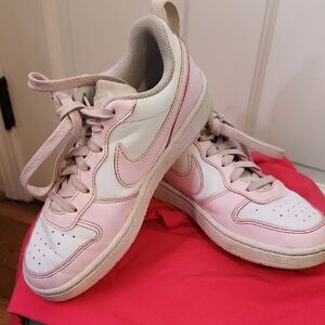 Nike Light Pink and White Athletic Shoes